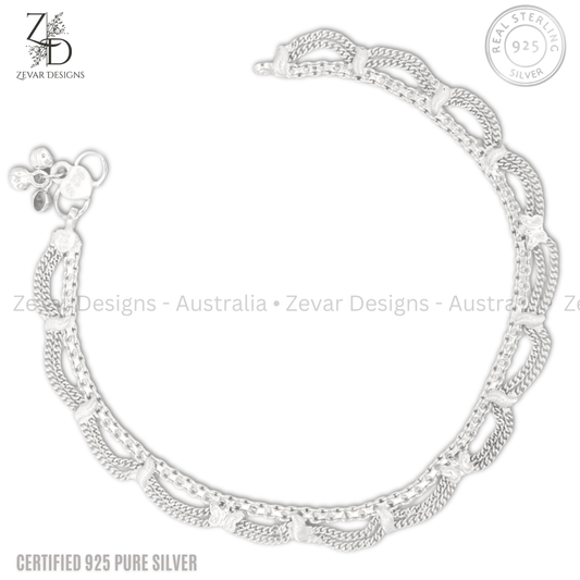 Zevar Designs 925 Silver women-anklets 925 Silver Anklets - Pair