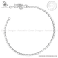 Zevar Designs 925 Silver women-anklets 925 Sterling Silver Sleek Anklets - Single