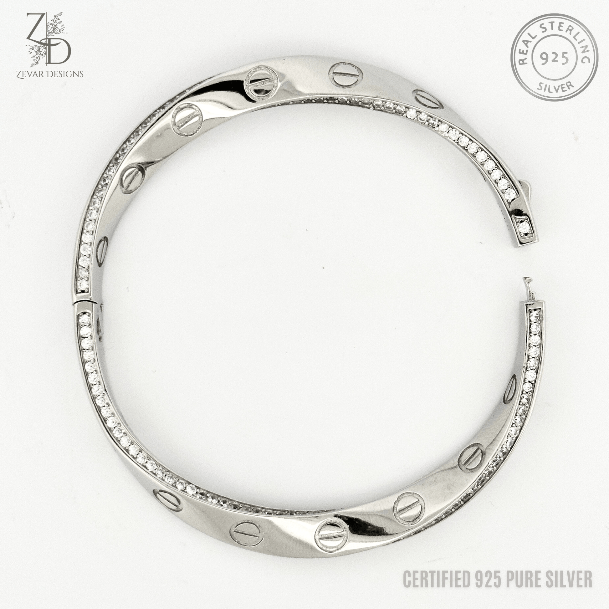 Zevar Designs 925 Silver women-bracelets 925 Silver Bracelet - Openable