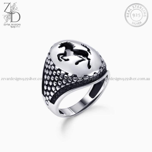 Zevar Designs 925 Silver men-rings Ferrari Ring