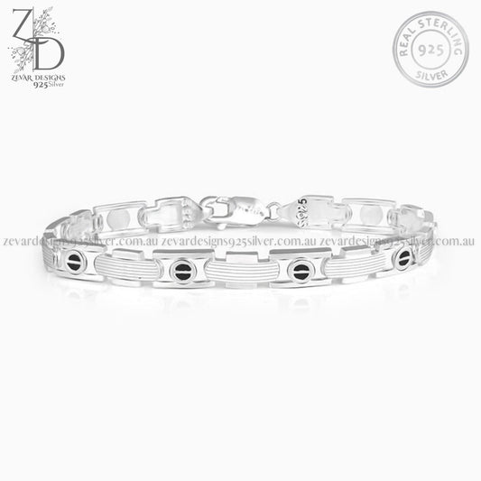 Zevar Designs 925 Silver mens-bracelets AD Bracelet