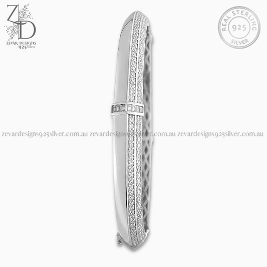 Zevar Designs 925 Silver mens-bracelets AD Sikhi Kada