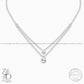 Zevar Designs 925 Silver Necklaces-Pendants Double Layer Chain with AD Pendant