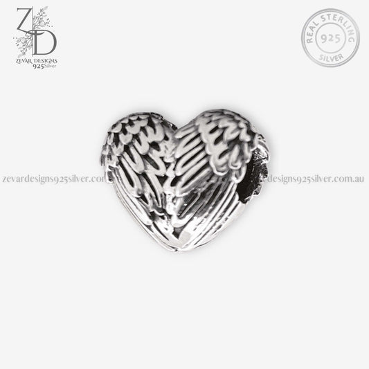 Zevar Designs 925 Silver pandora 925 Silver Zircon Heart Charm