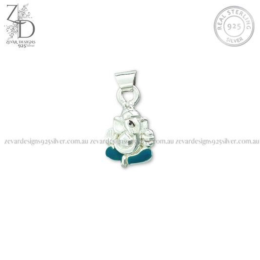 Zevar Designs 925 Silver religious Ganesha Pendant