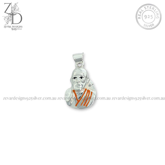 Zevar Designs 925 Silver religious Sai Baba Pendant