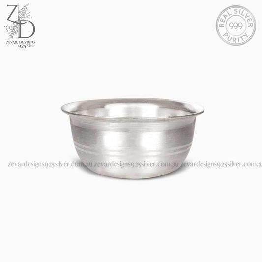 Zevar Designs 925 Silver utensil Silver Bowl - Medium (999 Purity) 25gms