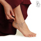 Zevar Designs 925 Silver women-anklets Silver Leaf Anklets
