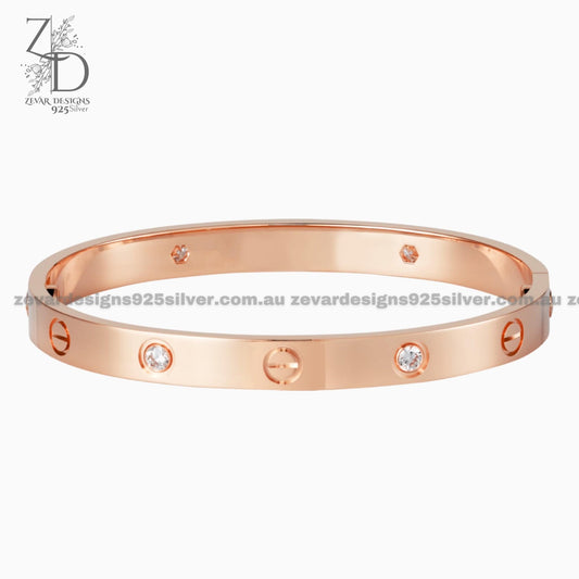 Zevar Designs 925 Silver women-bracelets Bangle - Rose Gold
