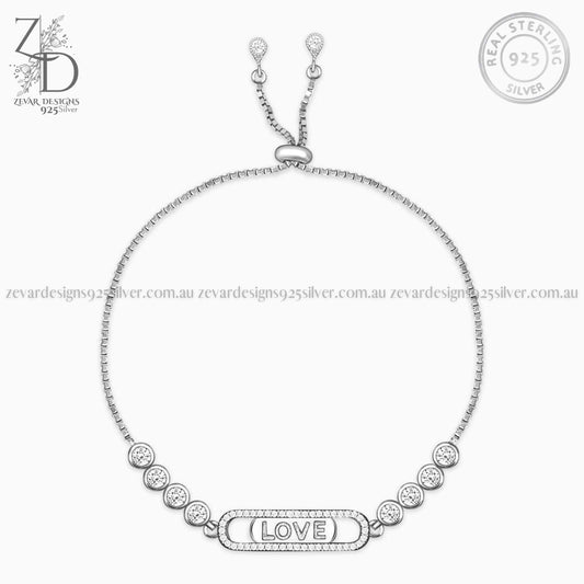 Zevar Designs 925 Silver women-bracelets Love Bracelet