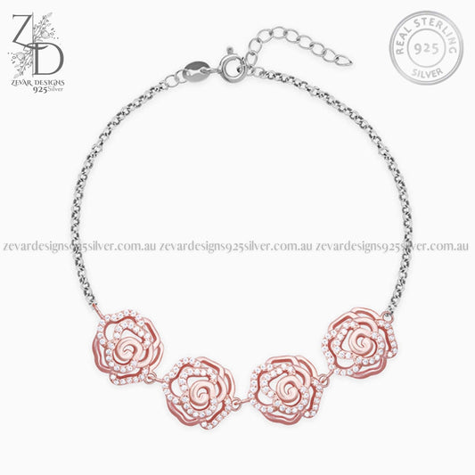 Zevar Designs 925 Silver women-bracelets Rose Bracelet in Rose gold