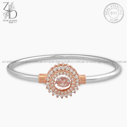 Zevar Designs 925 Silver women-bracelets Rose gold AD Bracelet