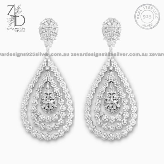 Zevar Designs 925 Silver women-earrings AD Earrings