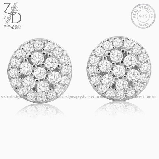 Zevar Designs 925 Silver women-earrings AD Stud Earrings