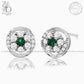 Zevar Designs 925 Silver women-earrings AD Stud Earrings - Emerald