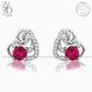 Zevar Designs 925 Silver women-earrings AD Stud Earrings - Ruby