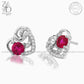 Zevar Designs 925 Silver women-earrings AD Stud Earrings - Ruby