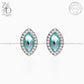 Zevar Designs 925 Silver women-earrings Aquamarine Studs
