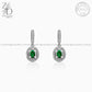 Zevar Designs 925 Silver women-earrings Earrings - Emerald
