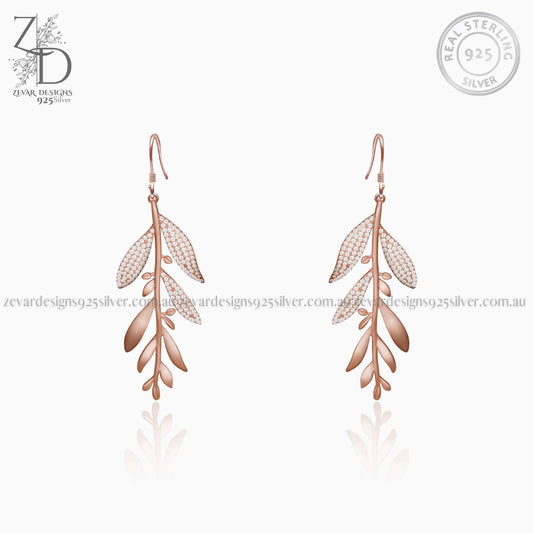 Zevar Designs 925 Silver women-earrings Rose gold Earrings
