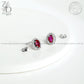 Zevar Designs 925 Silver women-earrings Ruby Stud Earrings