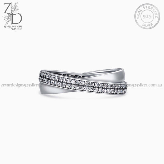 Zevar Designs 925 Silver women-rings AD Band Ring