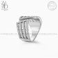 Zevar Designs 925 Silver women-rings AD Band Ring - Front Open