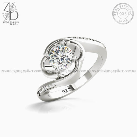 Zevar Designs 925 Silver women-rings AD Ring