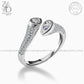 Zevar Designs 925 Silver women-rings AD Ring - Front Open