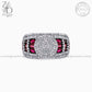 Zevar Designs 925 Silver women-rings AD Ruby Ring